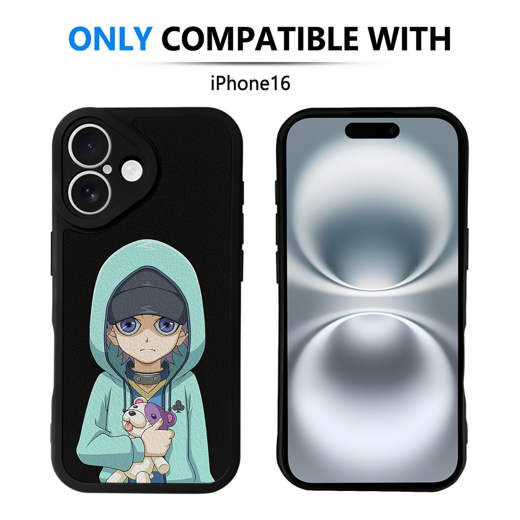 遊☆戯☆王 Yu-Gi-Oh! 【iPhone 16シリーズ対応】シリコンスマホケース（レザー調） 材質：シリコン